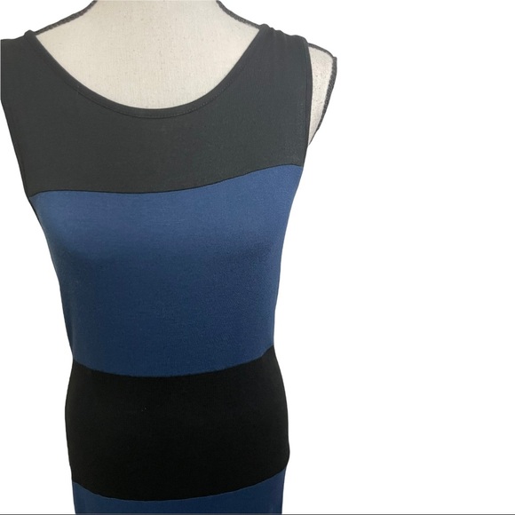 Bobeau maxi dress colorblocked sleeveless keyhole back. rayon blend. Size Small - Picture 3 of 12